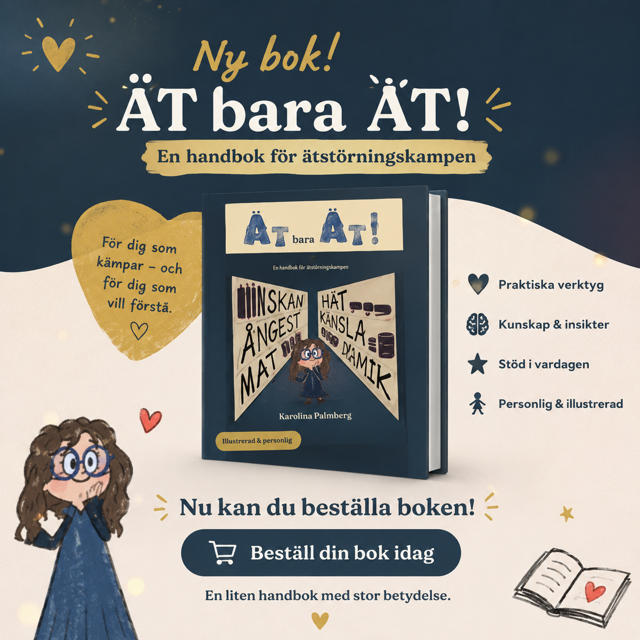 ÄT bara ÄT – handbok för anhöriga till barn och ungdomar med ätstörningar av Karolina Palmberg